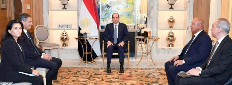 السيسي يستقبل رئيس شركة الخطوط الملاحية الفرنسية العالمية بمقر إقامته بباريس