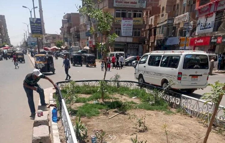 حملات مكثفة للنظافة وصيانة أعمدة الإنارة بمراكز محافظة المنيا