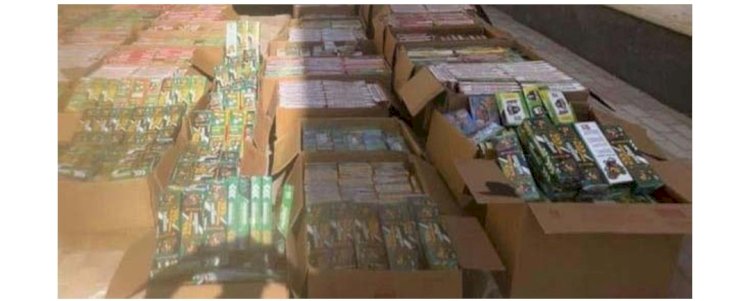 ضبط سيارة محملة بالالعاب النارية بالفيوم