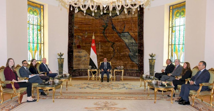 السيسي يبحث مع وفد أمريكي الأوضاع في غزة