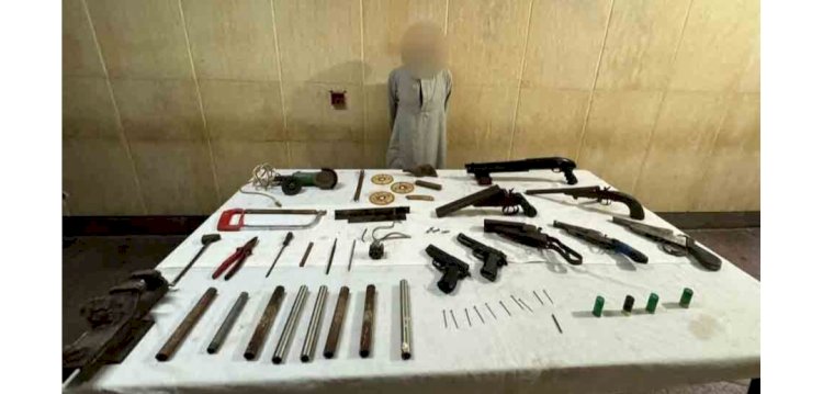 ضبط ورشة لتصنيع الاسلحة بالجيزة