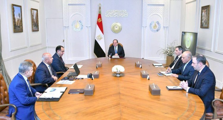 السيسي يلتقي الرئيس التنفيذي لشركة الخطوط الملاحية الفرنسية العالمية