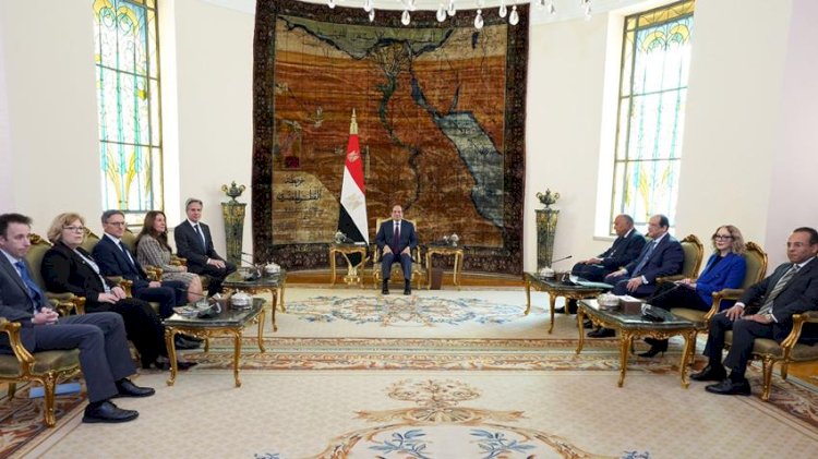 الرئيس السيسي يستقبل وزير الخارجية الأمريكي