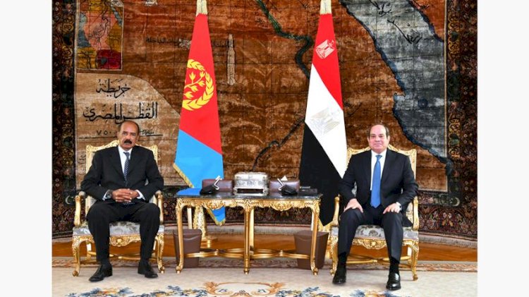 الرئيس السيسي يستقبل الرئيس الإريتري بقصر الاتحادية