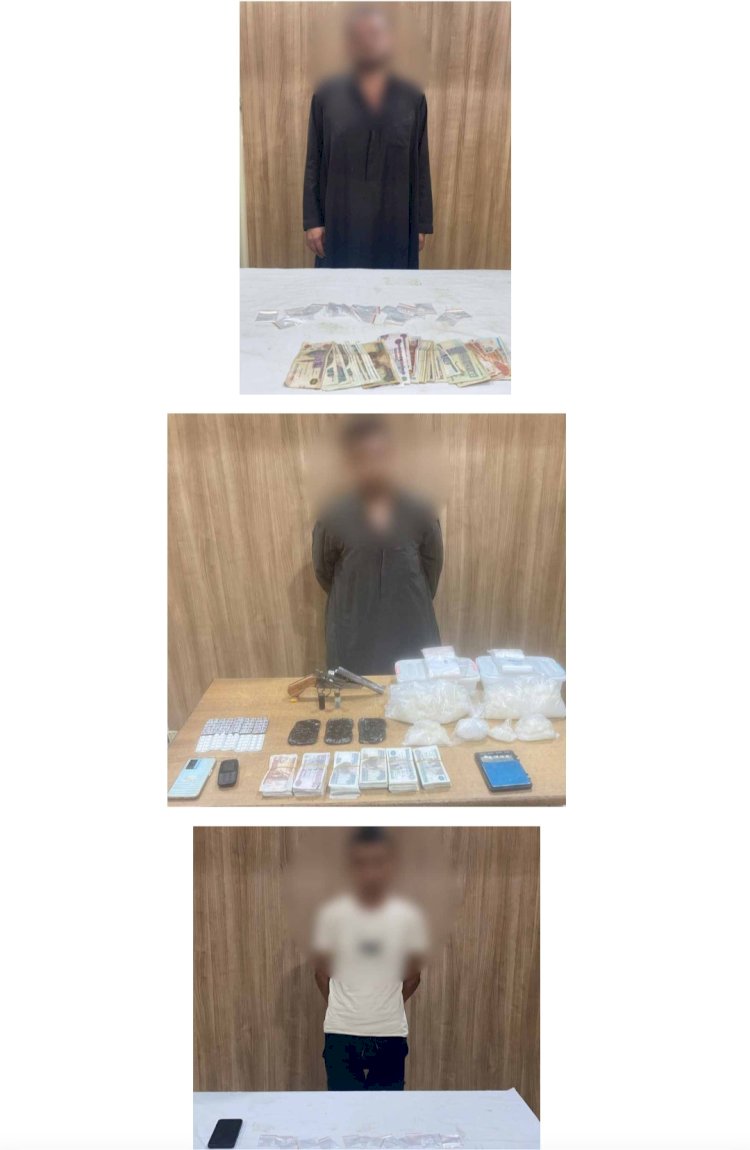 القبض علي تشكيل عصابي وبحوزته كمية كبيرة من المخدرات بالجيزة