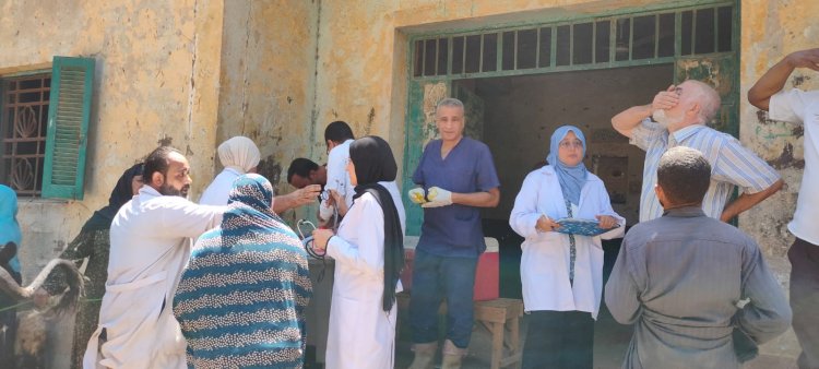 قافلة بيطرية مجانية لدعم صغار المربين ببني سويف