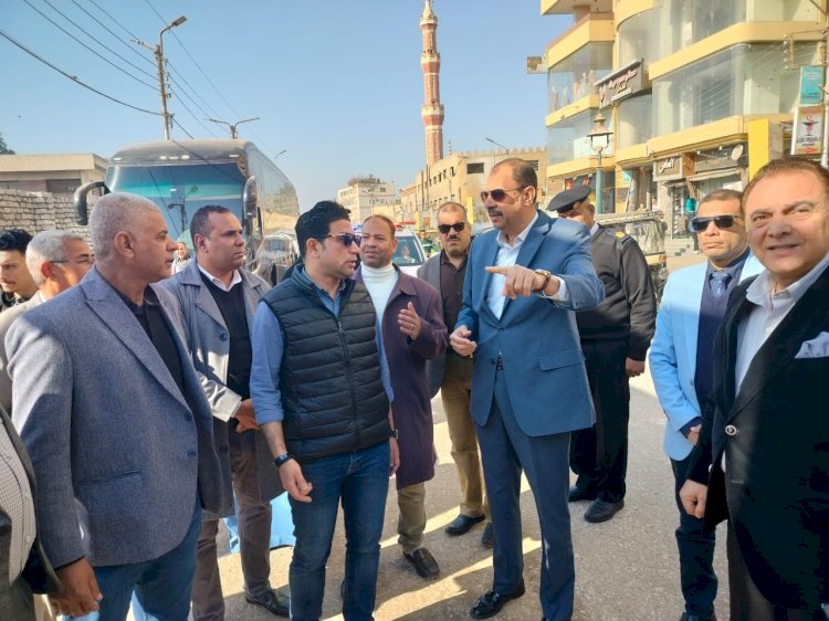 محافظ سوهاج يتفقد أعمال إنشاء السوق الجديد بطما