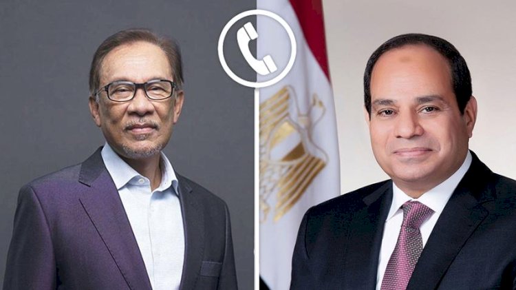 الرئيس عبد الفتاح السيسي يتلقى اتصالًا هاتفيًا من رئيس الوزراء الماليزي