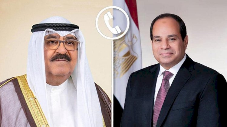 السيسي وأمير الكويت يبحثان تداعيات استئناف العدوان على غزة