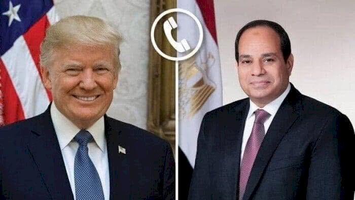 تفاصيل مكالمة السيسي وترامب