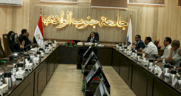 رئيس جامعة جنوب الوادي يناقش التعاون المشترك مع مؤسسة إنروت للتنمية