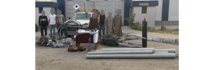 ضبط مرتكبي سرقة الاعمدة والاسلاك الكهربائية بالقاهرة