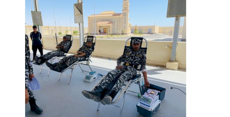 حملة للتبرع بالدم بمديرية أمن البحر الأحمر