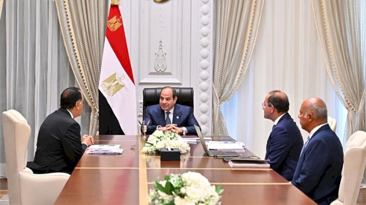 الرئيس السيسي يجتمع مع رئيس مجلس الوزراء ووزير المالية