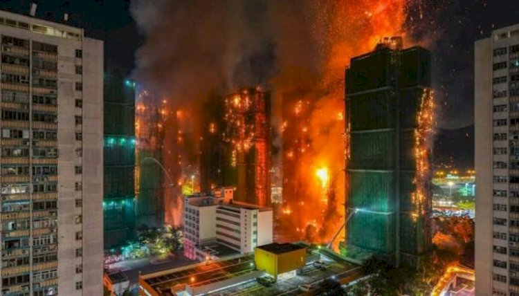 55 قتيلًا و250 مفقودًا في حريق بهونج كونج