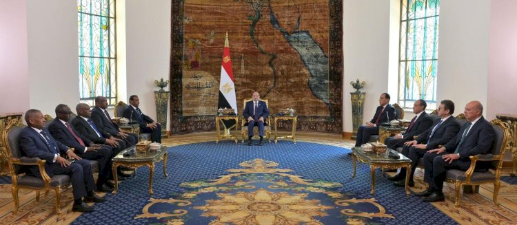 الرئيس السيسي يستقبل رئيس مجلس وزراء السودان كامل إدريس