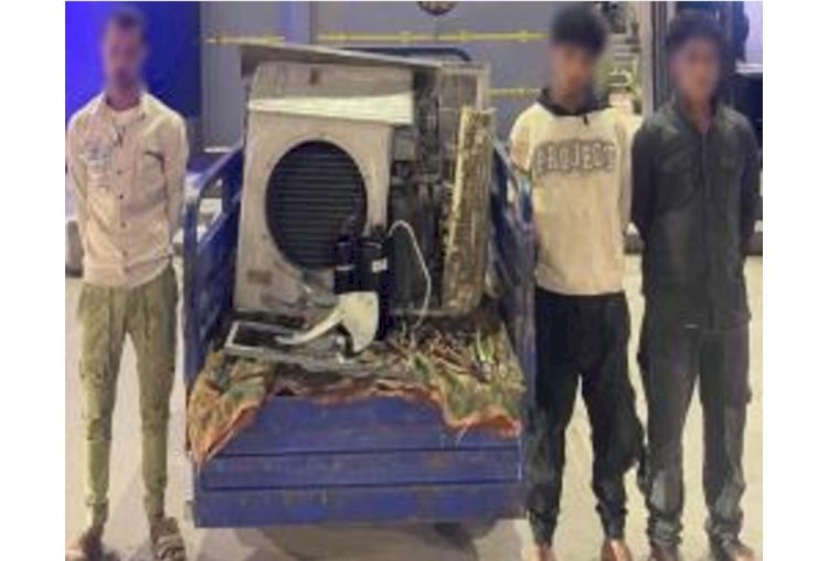 نكشف فيديو  سرقة تكييف محل سيدة بالمنيا