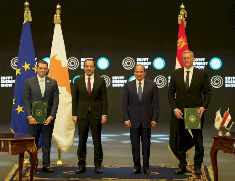 الرئيس يشهد توقيع اتفاق إطاري للتعاون في مجال الغاز الطبيعي بين مصر وقبرص