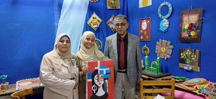 وكيل تعليم أبوتشت يتابع اللمسات النهائية لمعرض ختام الأنشطة التربوية