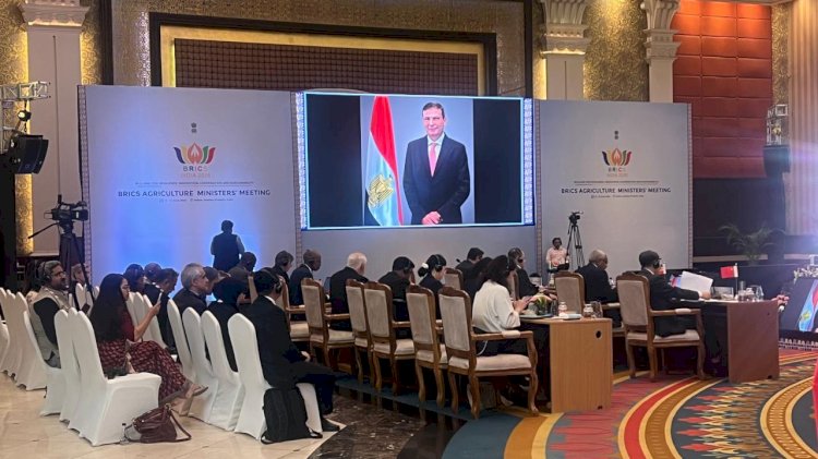 وزير الزراعة في كلمة مسجلة لمصر أمام مؤتمر "بريكس" نتبنى سياسات تعزيز الامن الغذائي