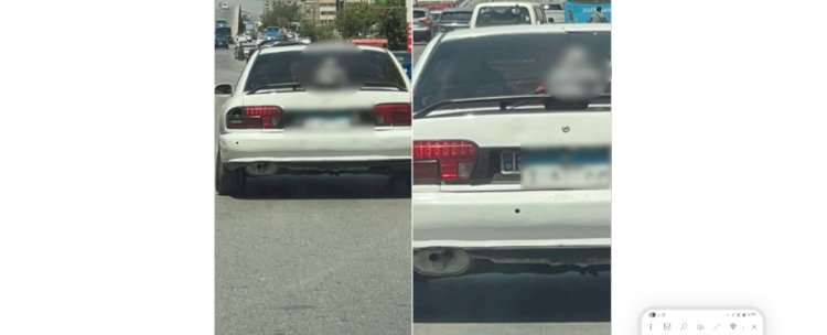ننفرد بنشر قصة استبدال قائد سيارة  اللوحات المطموسة بلوحات جديدة بالقاهرة