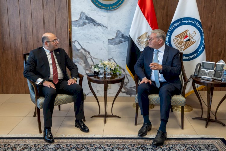 وزير البترول يبحث مع رئيس الهيئة البرلمانية لحزب حماة الوطن دعم جهود تطوير قطاع البترول