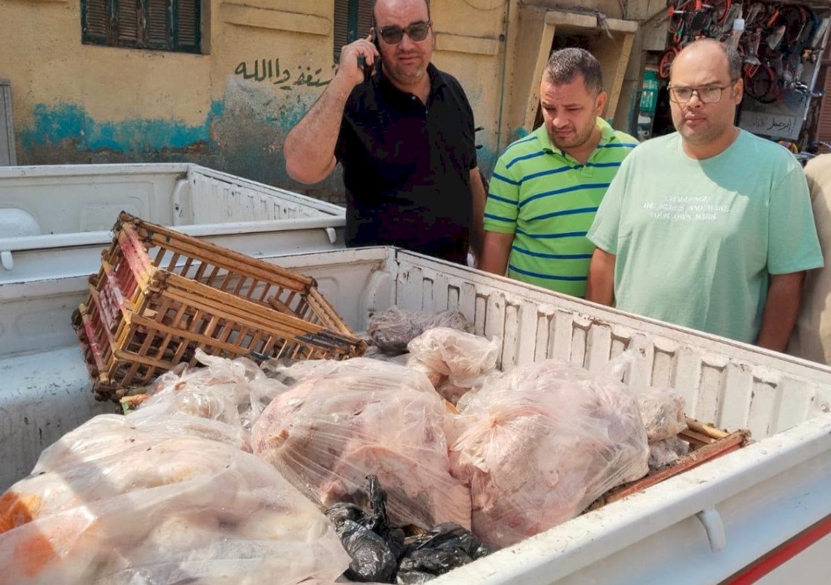 ضبط 500 كجم من لحوم مجمدة غير صالحة للاستهلاك ببني سويف