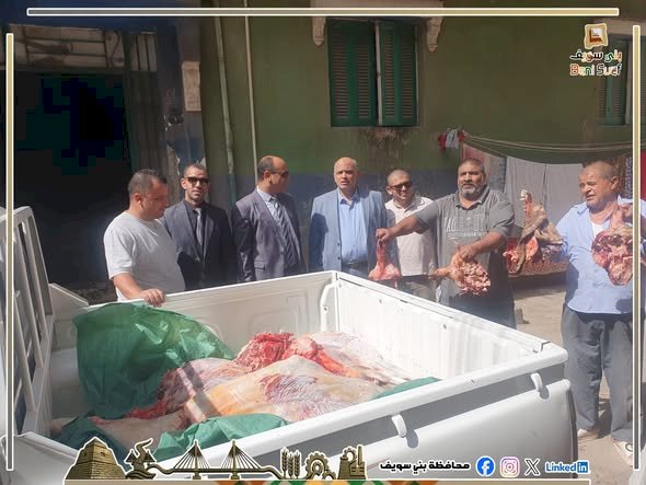 ضبط 4 طن مخلل غير صالحة وسلع غذائية فاسدة في حملات تموينية على الأسواق والمخابز ببني سويف 