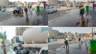 حملات مكثفة لرفع كفاءة النظافة بنطاق حي الهرم